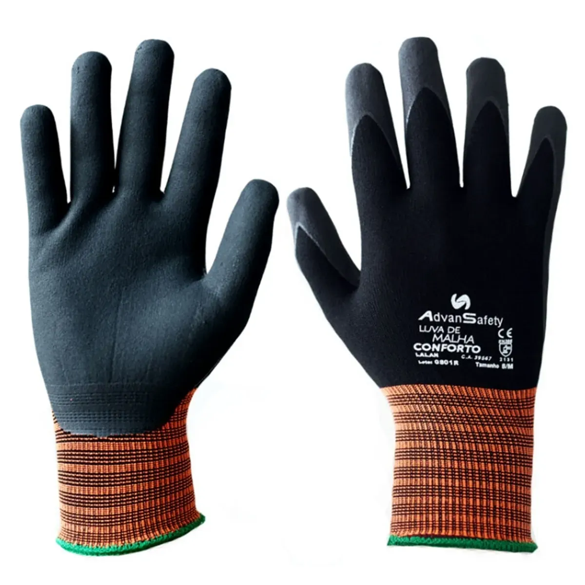 Luva de Poliéster Com Banho Nitrílico Foam Conforto CA 39567