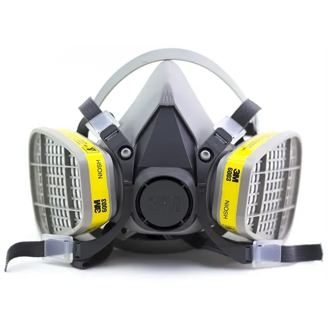 Respirador 3M 6200 Com Filtros Para Odores e Gases Ácidos 6003