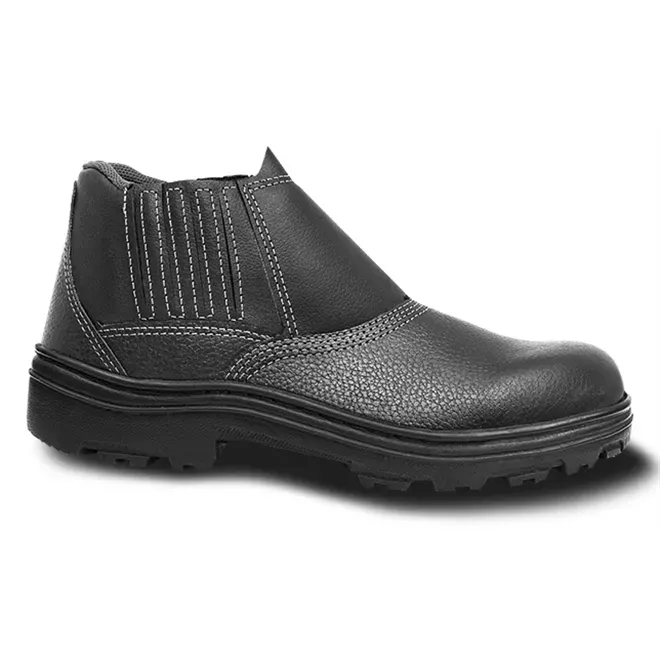 Bota de Segurança Fujiwara em Couro HE400 Tamanho Especial 48 ao 50 Bico de Pvc CA 28945