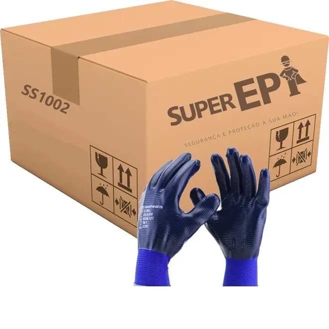 Luva Super Safety SS1002 Light Banho Nitrílico Total Caixa