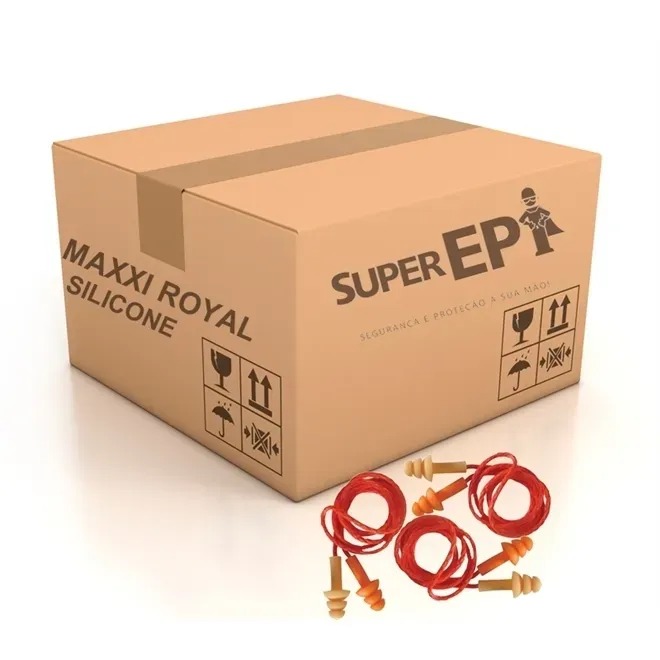 Protetor Auricular Maxxi Royal de Silicone 16 db - CAIXA 100 Unidades