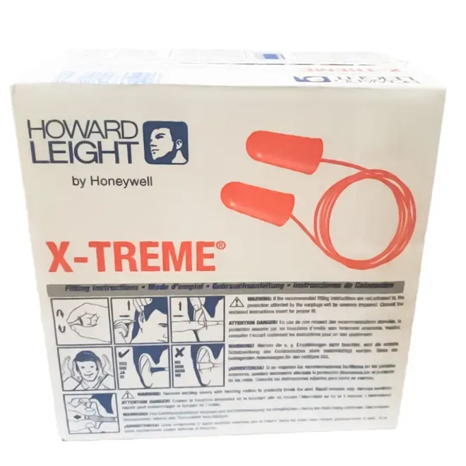 Protetor Auricular de Espuma C/ Cordão X-TREME Honeywell - Caixa 100 Pares