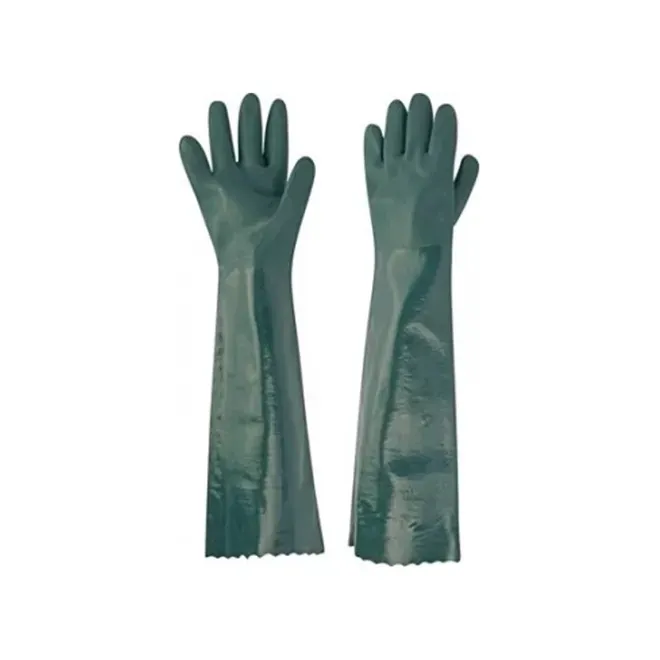 Luva em Pvc Cano Longo Forrada e Palma Áspera  60 CM Plastcor CA 34570