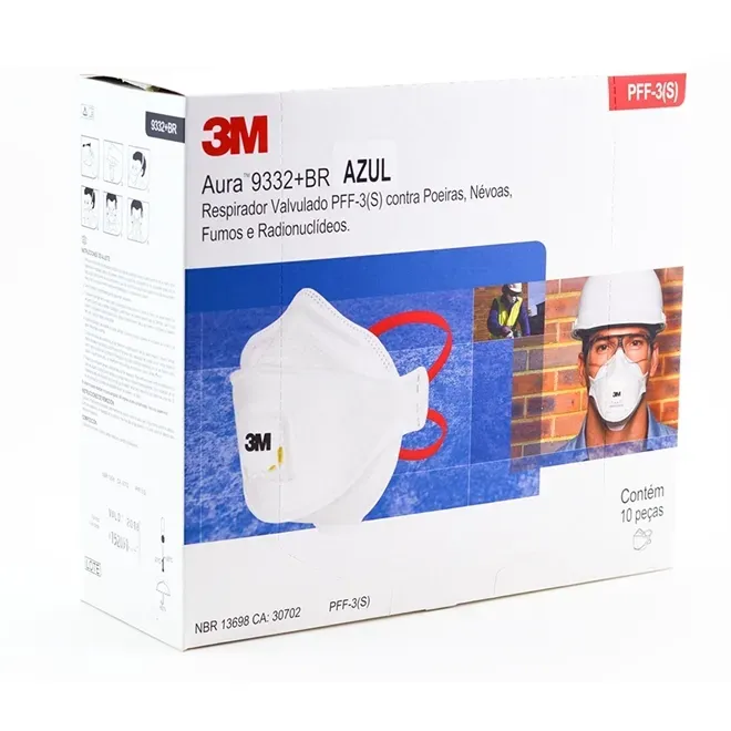 Máscara 3m 9332 Aura PFF3 CA 21021 Caixa com 10