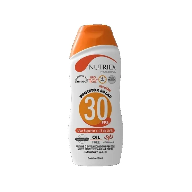 Protetor Solar FPS 30 1/3 UVA Nutriex 120ml
