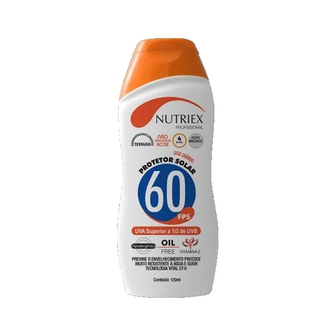 Protetor Solar FPS 60 1/3 UVA Nutriex 120ml