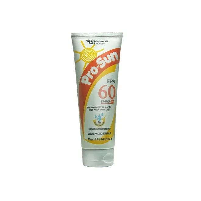 Protetor Solar Fator 60 PROSUN FPS 60 120gr Cosmoderma