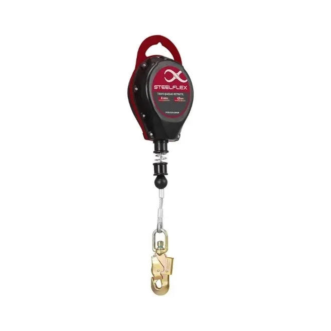 Trava-Quedas Retrátil em Cabo de Aço 6 Metros Steelflex STF-CQTQ0476