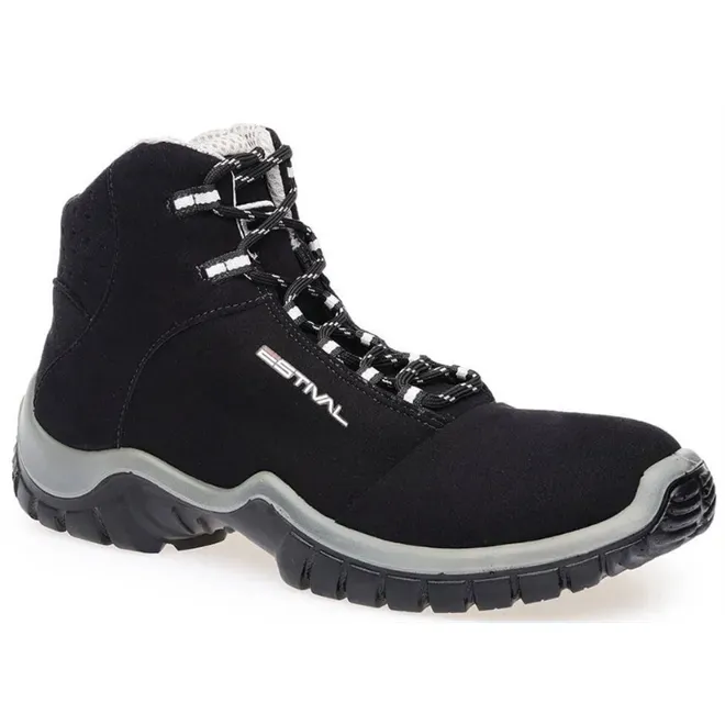 Bota De Segurança Estival Energy EN10071S2  Preto e Cinza Bico de Pvc CA 44558