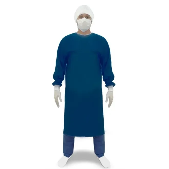 Avental Hospitalar Gramatura 180g 100% Impermeável Azul Nylon e Pvc Laminado CA 30972