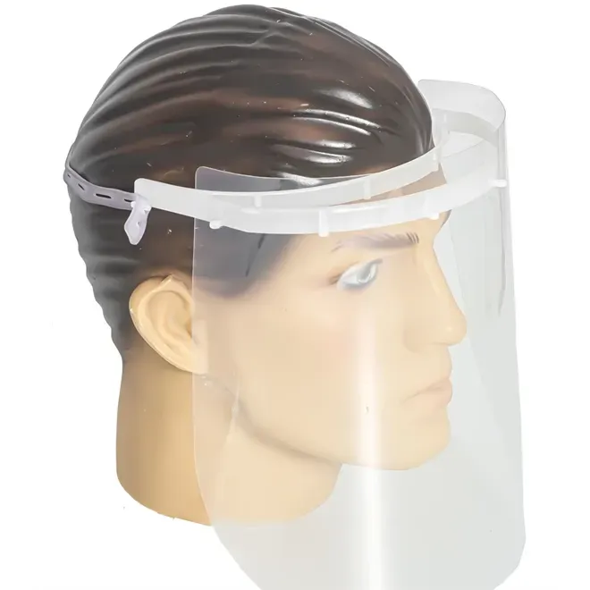Protetor Facial Face Shield Com Tira de Regulagem Silicone Elástica