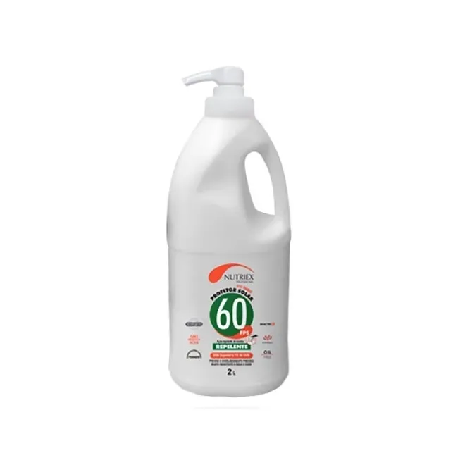 Protetor Solar Profissional Nutriex Fator 60 Com Repelente 2 Litros Com Bico Dosador