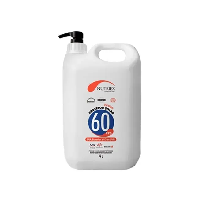 Protetor Solar Profissional Nutriex Fator 60  4 Litros Com Bico Dosador