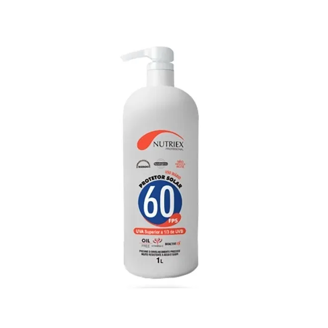 Protetor Solar Profissional Nutriex Fator 60 Frasco 1 Litro Com Bico Dosador