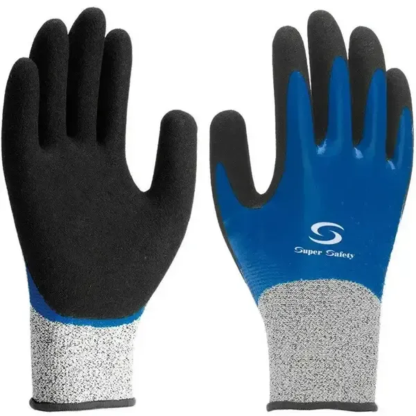 Luva Super Safety SS1014 Banho Duplo em Nitrilo e Elastano Anticorte CA 38646