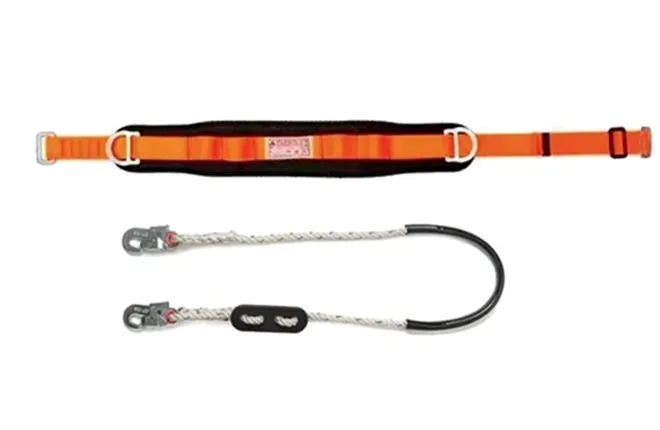 Kit Mg Cinto Cinturão Abdominal Eletricista 1843 + Talabarte de Posicionamento 1880 CA 32092