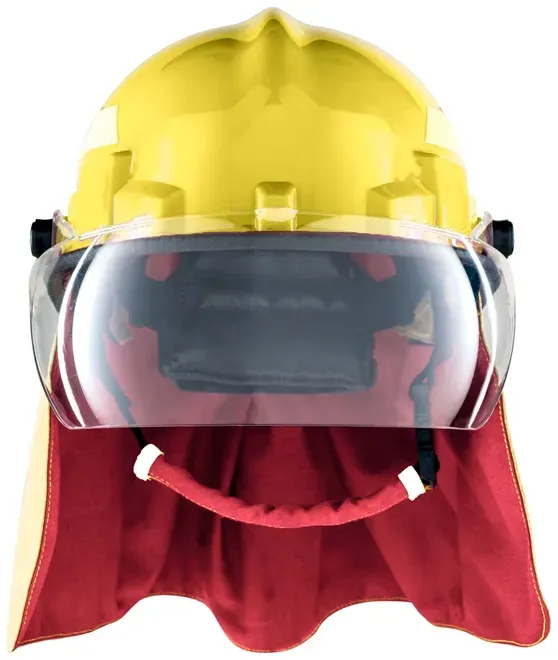 Capacete Para Bombeiro Hércules HF09204AOR Amarelo Combate a Incêndios CA 35173