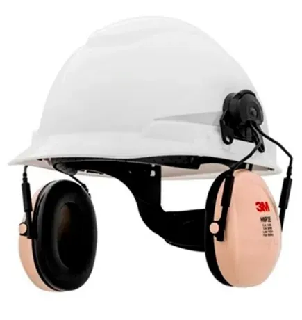 Capacete Ajuste Fácil H-700 Branco 3M + Abafador Peltor 3M H6P3E 17db CA 29706