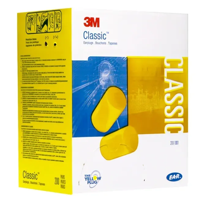 Protetor Auricular 3M Ear Classic em Espuma de Copolímero Sem Cordão 16DB Caixa com 200 Pares