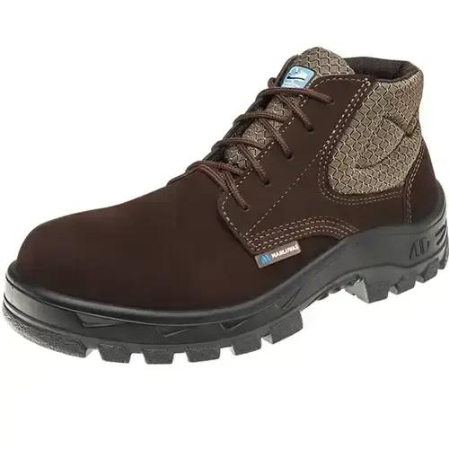 Bota de Segurança em Couro Nobuck Marluvas 50B26-CB-C-PAD Com Bico Composite CA 42392