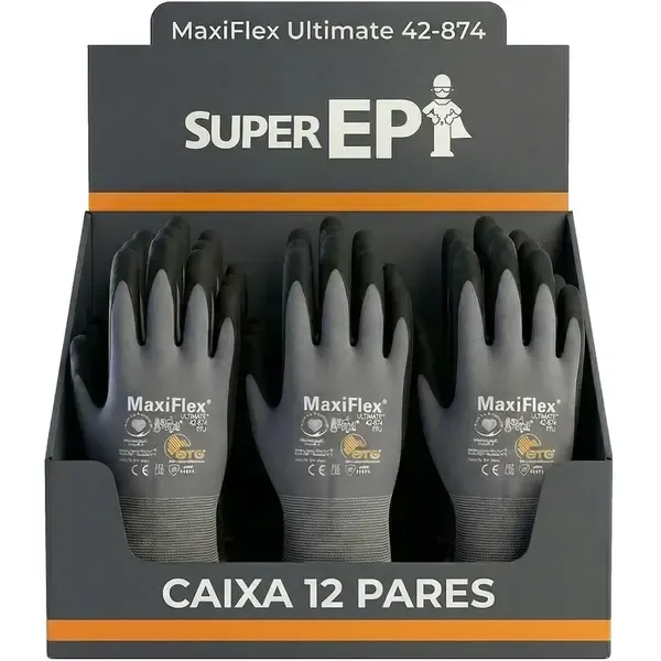 Luva  Maxiflex Ultimate Atg 82.100 CA 51000  Caixa Com 12 Pares