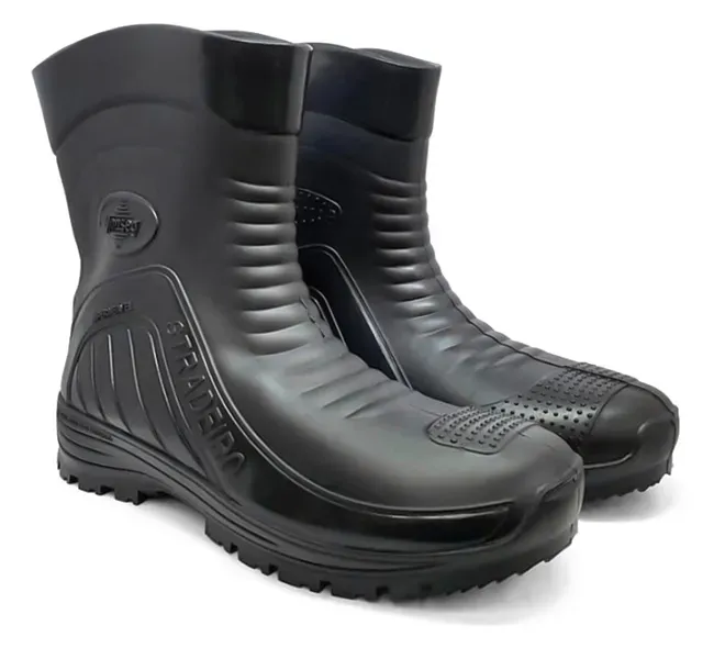 Bota de Segurança Stradeiro Motociclista Preta Monseg Impermeável Antiderrapante e Durável CA 44883