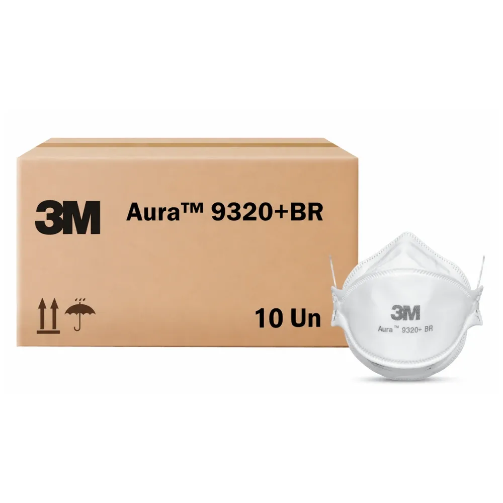 Máscara de Segurança 3M™ Aura™ 9320+BR Sem Válvula Caixa Com 10 Unidades