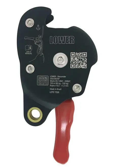 Descensor Auto-Blocante Ultra Safe Lower Para Corda  de Até 11,5mm USDL903AP