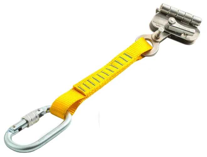 Trava-Quedas Com Extensor Para Corda de 12mm Athenas AT 7072-C Com Mosquetão e Dupla Trava