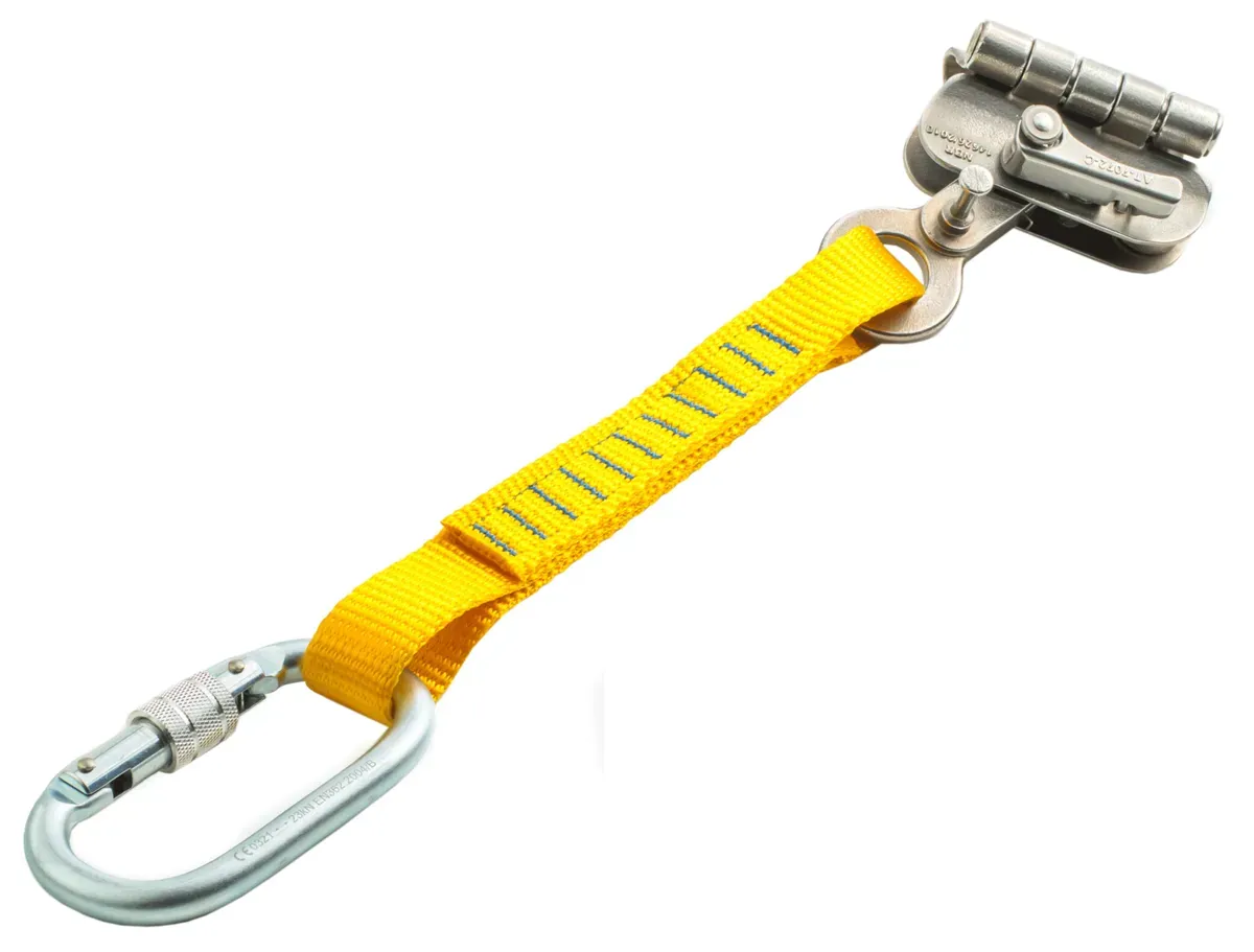 Trava-Quedas Com Extensor Para Corda de 12mm Athenas AT 7072-C Com Mosquetão e Dupla Trava