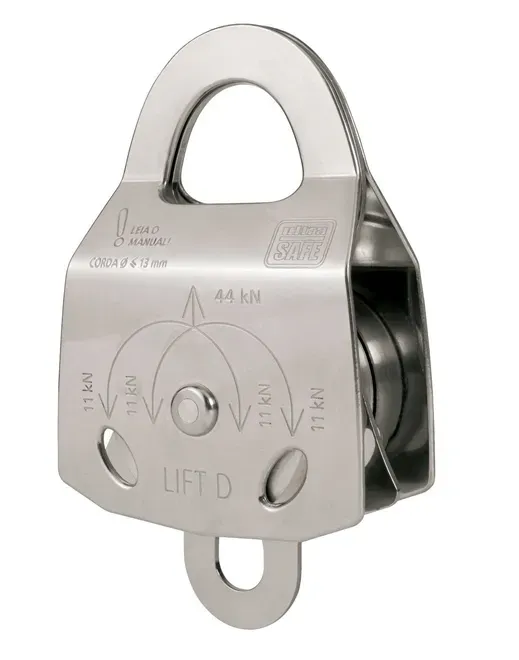 Polia Lift D Ultra Safe USP400870100 Em Aço Inox Para Uso Com Cordas até 13mm