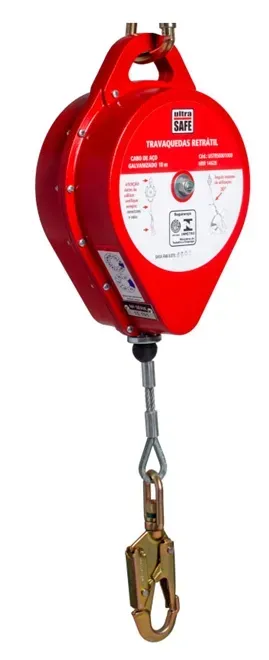 Trava-Quedas Ultra Safe Retrátil Com Cabo de Aço 10 Metros USR001002