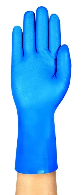 Luva de Segurança Ansell Alphatec 37-310 Nitrílica Azul 31cm Sem Forro CA 42997