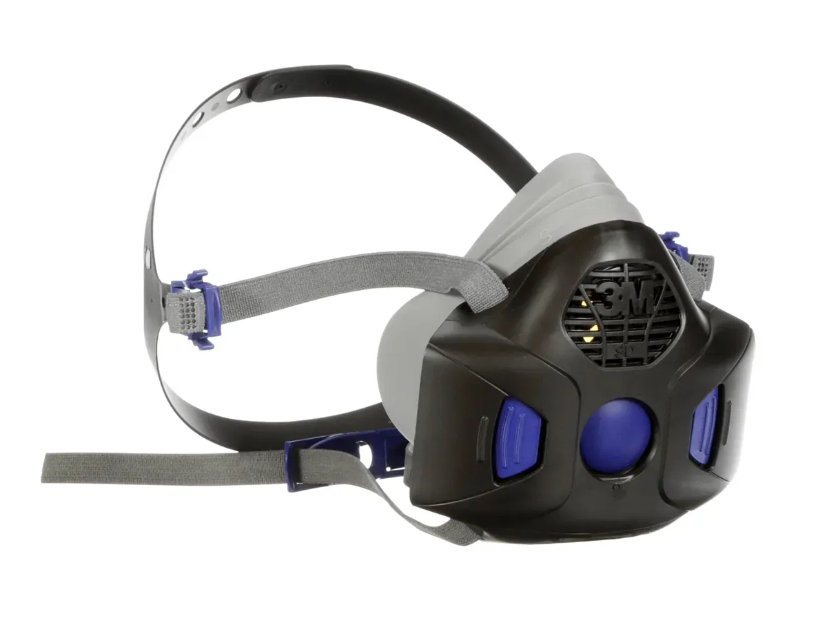Respirador Reutilizável Semifacial 3M Secure Click HF-803SD Tamanho G Com Botão de Teste Vedação CA 44458