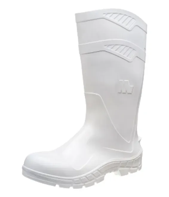 Bota de Pvc Marluvas Branca Cano Longo 32cm Com Bico de Aço Linha All Work 100AWORKF-CA-BR-A CA 48255