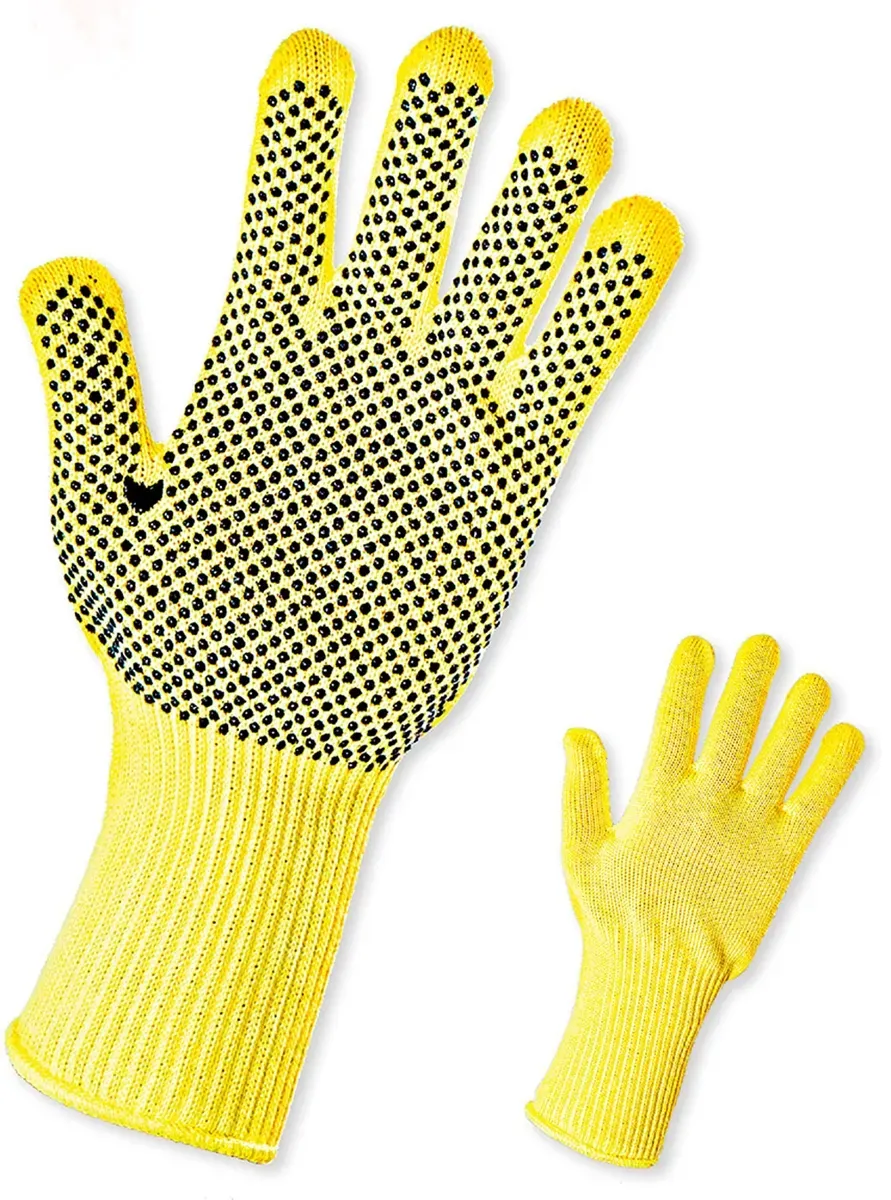 Luva de Proteção ao Corte Punho Longo 10 CM em Aramida Kevlar 2 Fios Pigmentada Seiki CA 47698