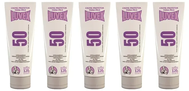 Creme Protetor Luvex 50 10 em 1 CA 38199 Kit Com 5 Unidades
