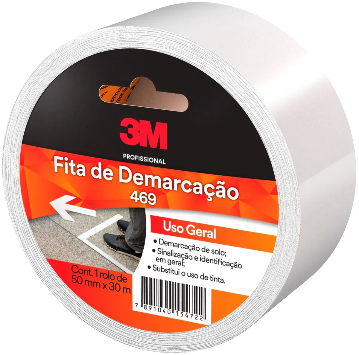 Fita Para Demarcação de Solo 3M 469 Branca 50MM x 30M  HB004210330
