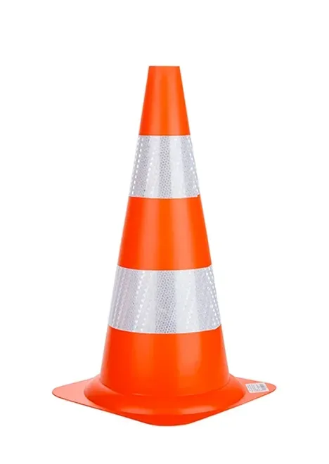 Cone de Sinalização Rígido e Refletivo 50 CM Delta Plus WPS1919 Laranja e Branco