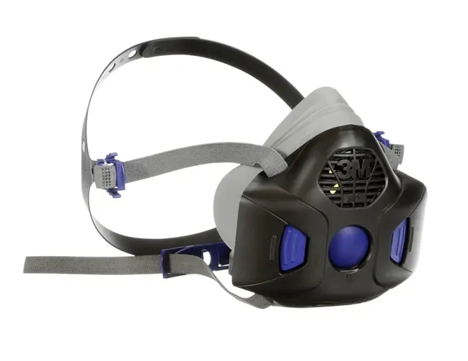 Respirador Reutilizável Semifacial 3M Secure Click HF-802SD Tamanho M Com Botão de Teste Vedação CA 44458