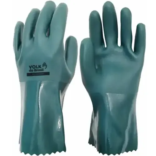 Luva de Segurança Em Pvc Volk Smart Verde 26CM Com Forro CA 46837