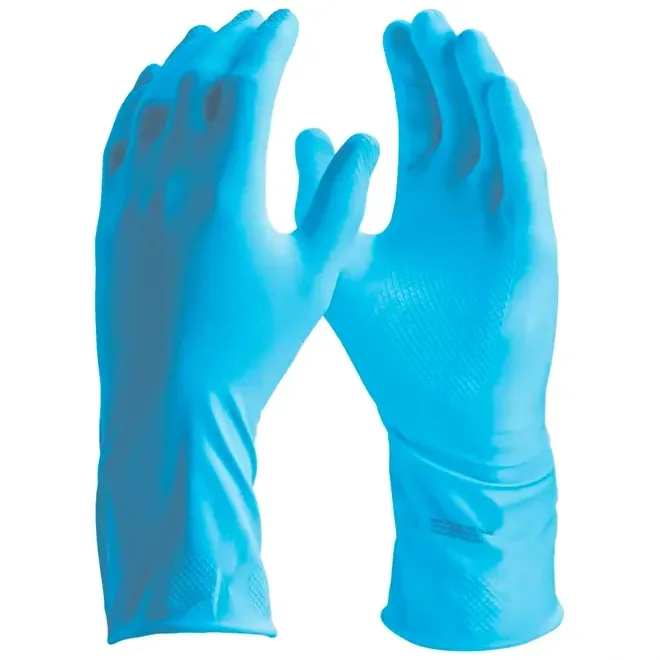 Luva de Látex Azul Danny Confort Látex DA-299 AZ Com Forro Ideal Para Serviços Gerais CA 46941