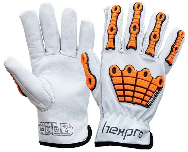 Luva Hexpro 4060 Forrada em Kevlar® com proteção Contra Arco Elétrico ATP 24 CAL/Cm2  Impacto, Resistente ao Corte e Térmica ao Calor até 250°C CA 48491