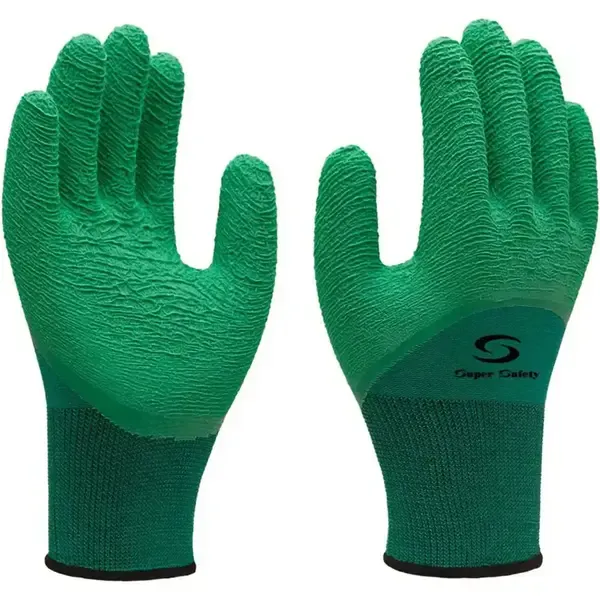 Luva de Segurança Super Safety 3/4 SS1009 com Revestimento em Látex Corrugado Para Serviços Gerais CA 31895