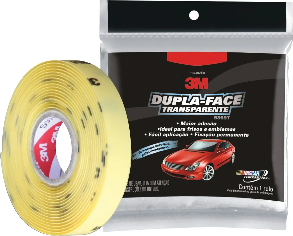 Fita Dupla Face 5369T 3M Transparente Automotiva 12MM X 3 Metros HB004072771