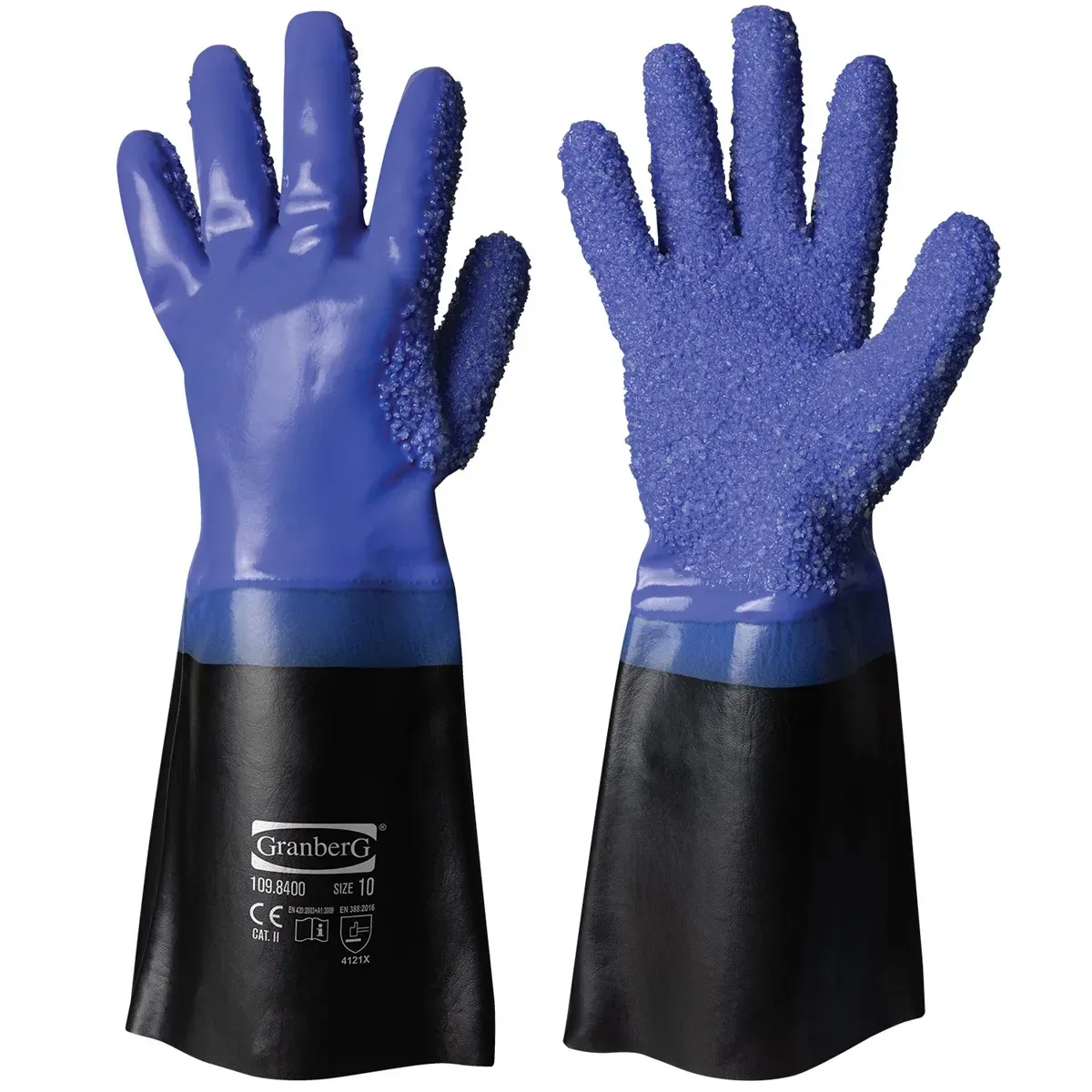 Luva de Segurança Granberg 8400 Hexpro Pvc de Alta Durabilidade Granulada e Alta Proteção Química CA 47903