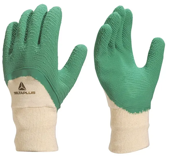 Luva de Proteção Delta Plus LA500 Algodão Com Revestimento em Látex Corrugado CA  34860