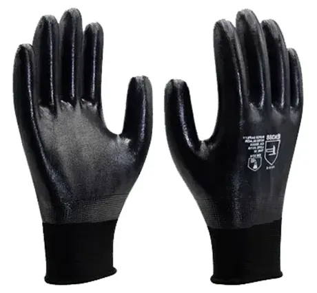 Luva Super Safety Nitro Black Banho Total Nitrílico CA 49437