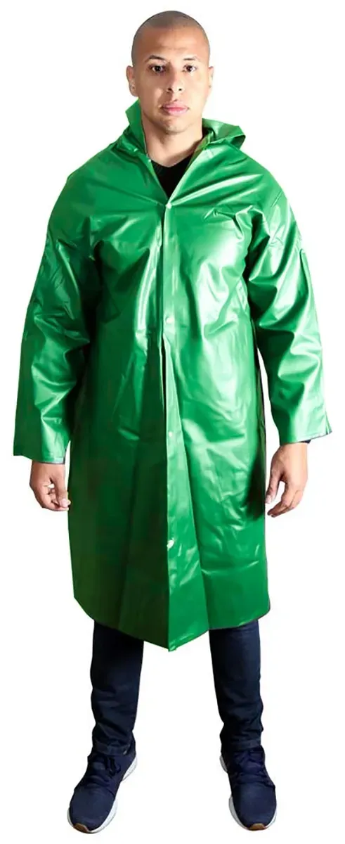 Capa de Chuva em PVC Forrado Policap Vinilseg Verde Linha Top Mais Reforçada CA 33304