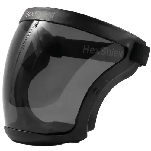 Protetor Facial Anatômico HexPro HexShield Home Chrom Lente Cinza + 10 Filtros KN95 CA 49.438